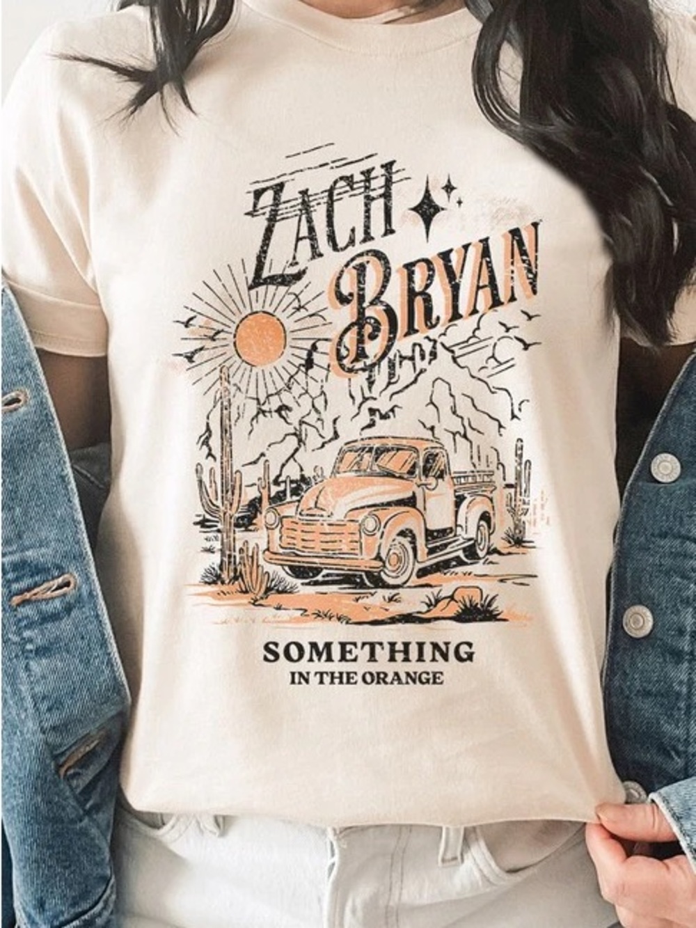 Zach Bryan "Something in the Orange" Graphic Tee Size Medium Women’s